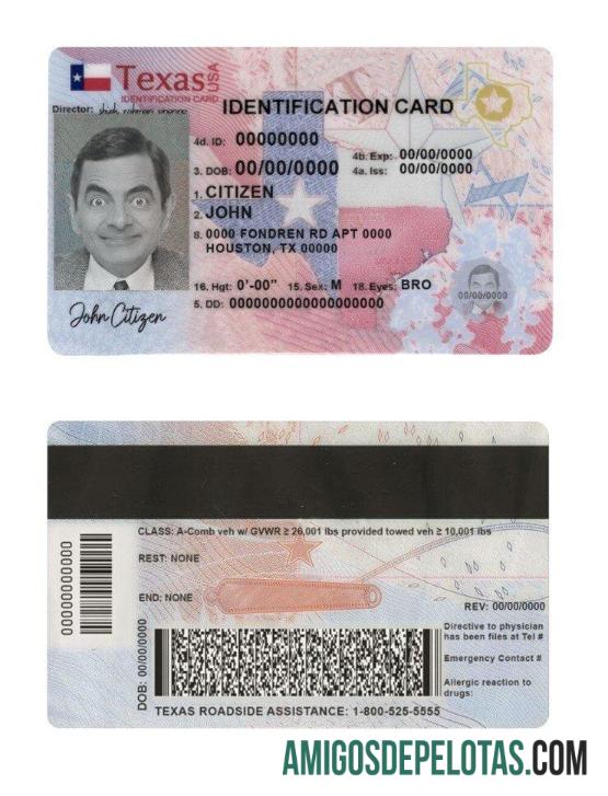 USA Texas New ID amostra